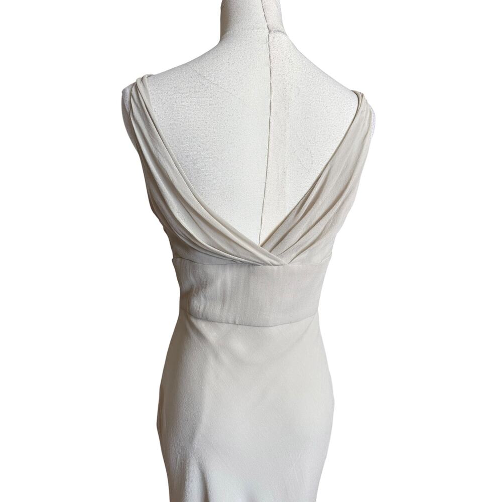 Collette Dinnigan NWT 100% Silk Silver Mist Hand Beaded Evening Gown Dress XS - Picture 11 of 16